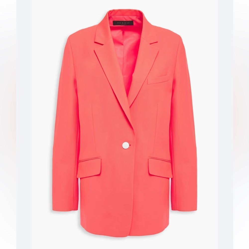 RAG & BONE Ames wool-blend twill blazer Neon Pink sz 4